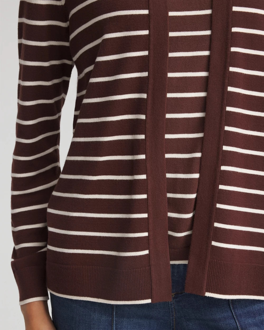 Chico's Ella Striped Long-Sleeve Cardigan