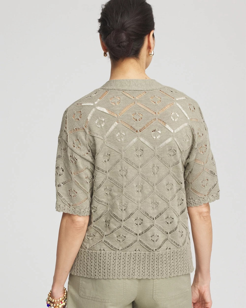 Chico's Short Button-down Cardigan