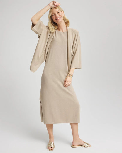 Chico's Travelers™ Collection Metallic Knit Cardigan