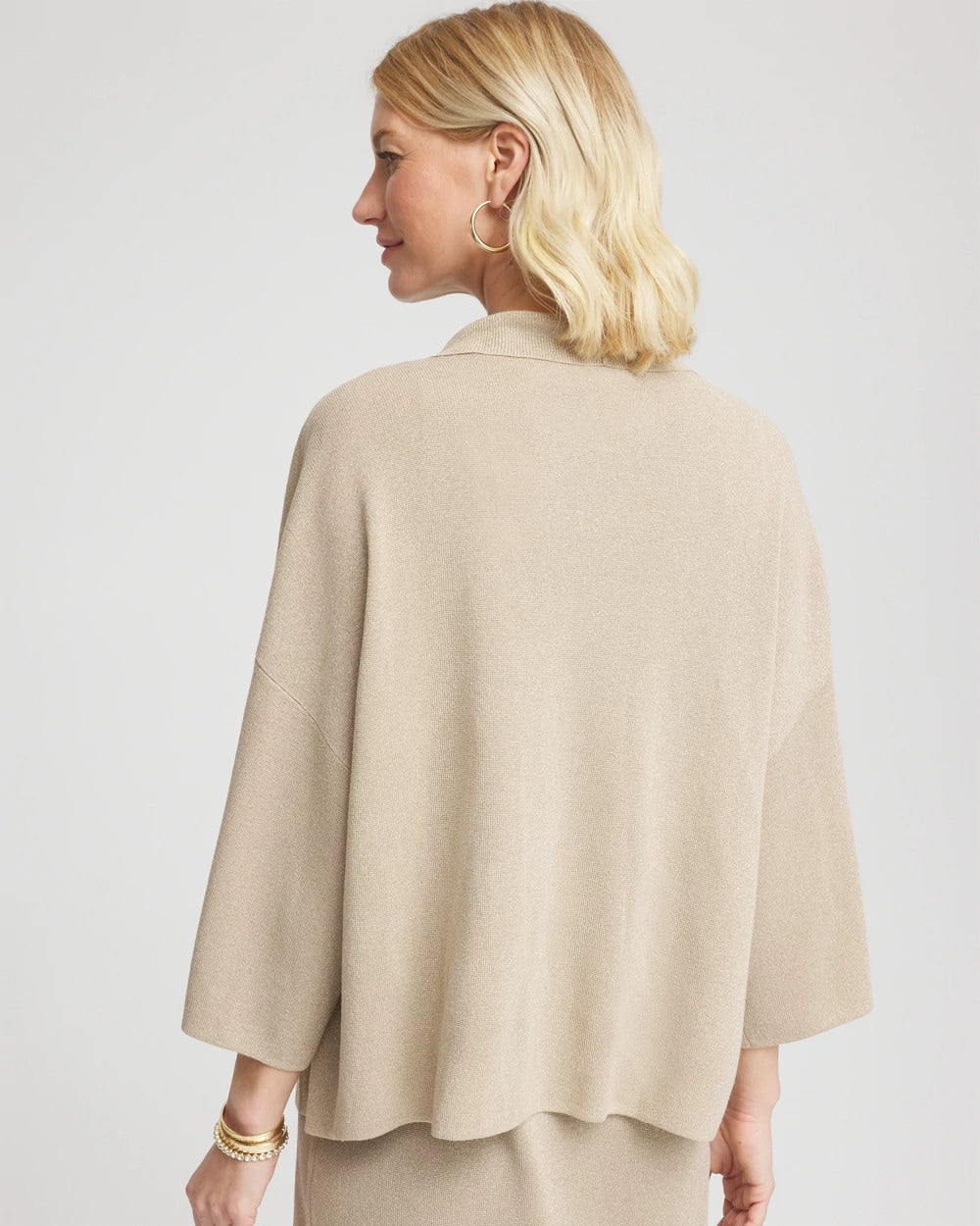 Chico's Travelers™ Collection Metallic Knit Cardigan