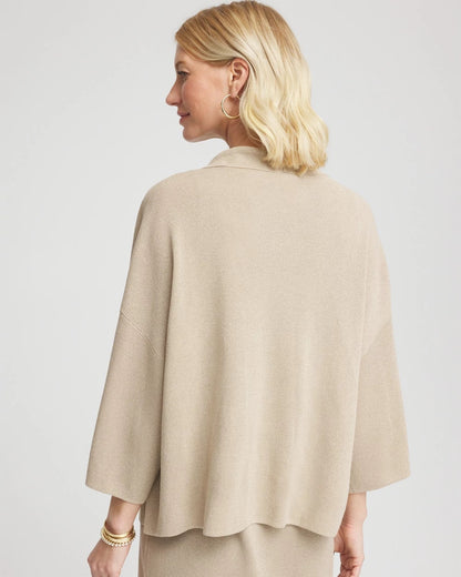 Chico's Travelers™ Collection Metallic Knit Cardigan