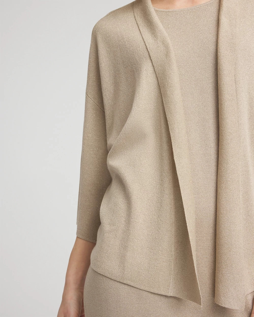 Chico's Travelers™ Collection Metallic Knit Cardigan