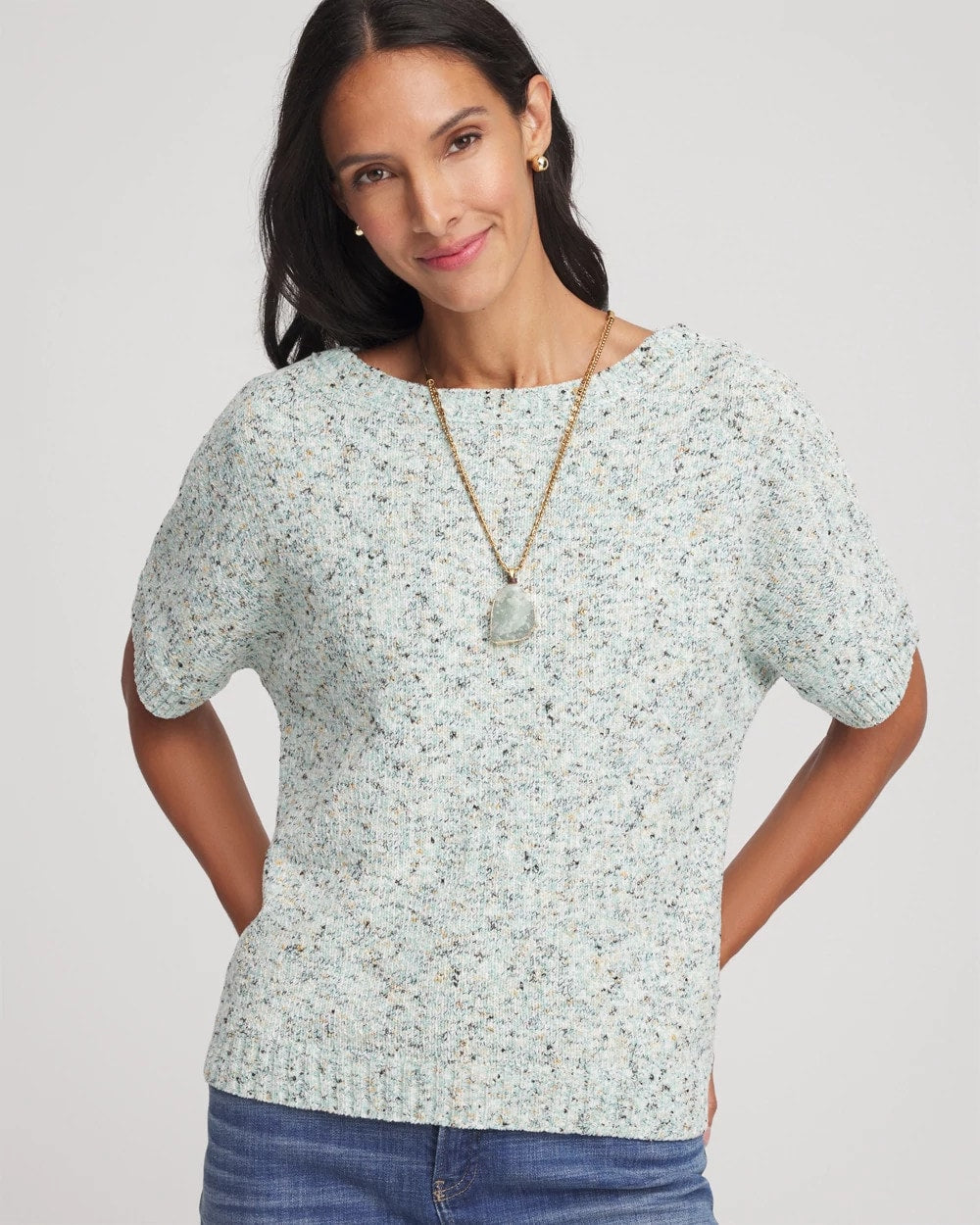 Chico's Textured Dolman Pullover Sweater