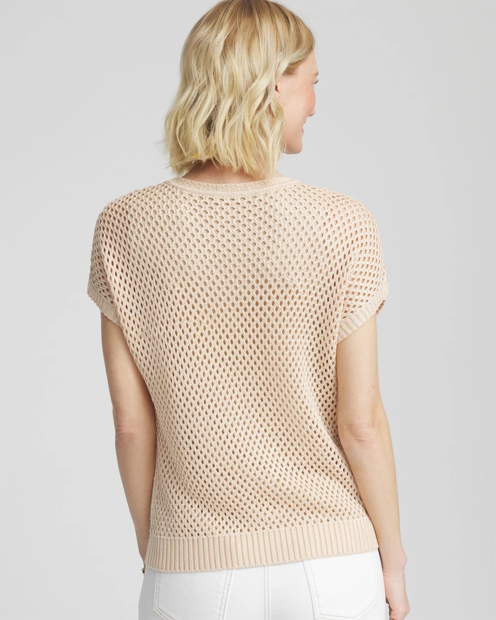 Chico's Embroidered Pointelle Pull-Over