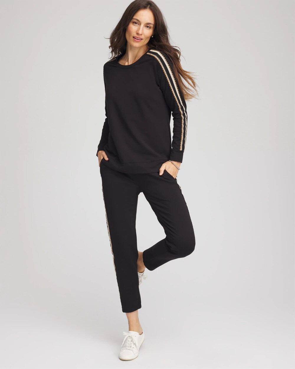 Chico's Zenergy® Lattice-Trim Pullover Top
