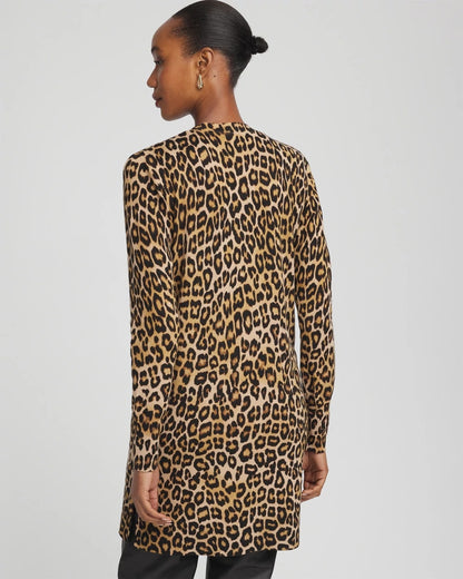 Chico's Ella Animal-Print Cardigan Sweater