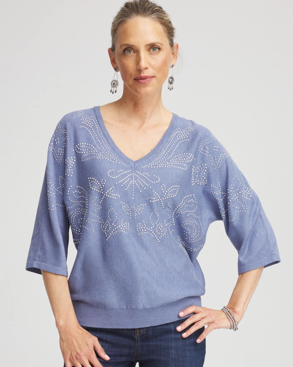 Chico's Dolman V-Neck Sweater