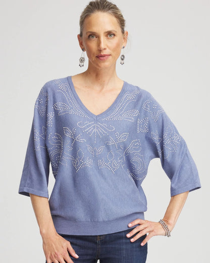 Chico's Dolman V-Neck Sweater