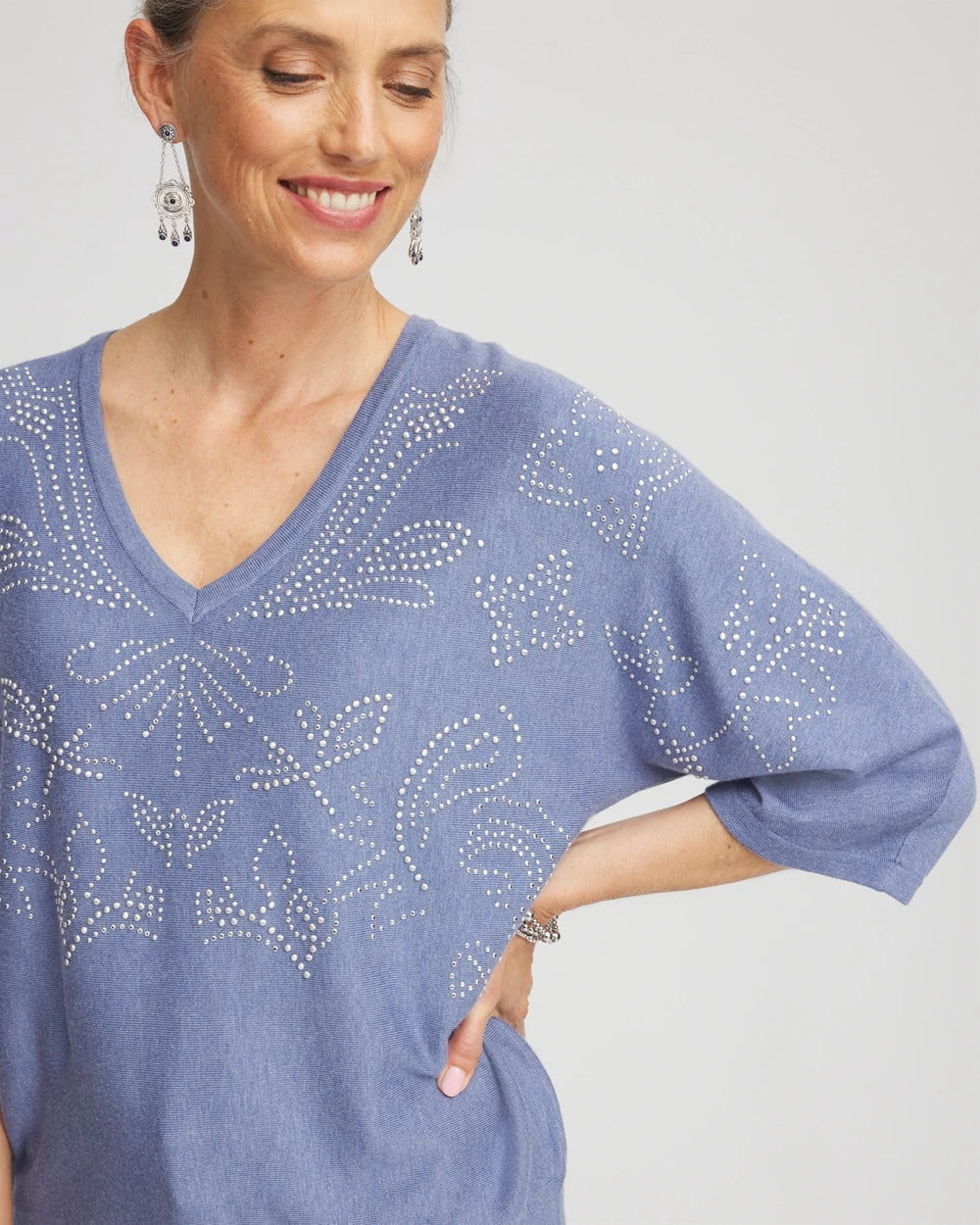 Chico's Dolman V-Neck Sweater