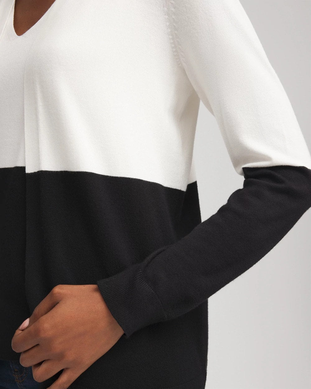Chico's Ella Colorblock Long-Sleeve Cardigan