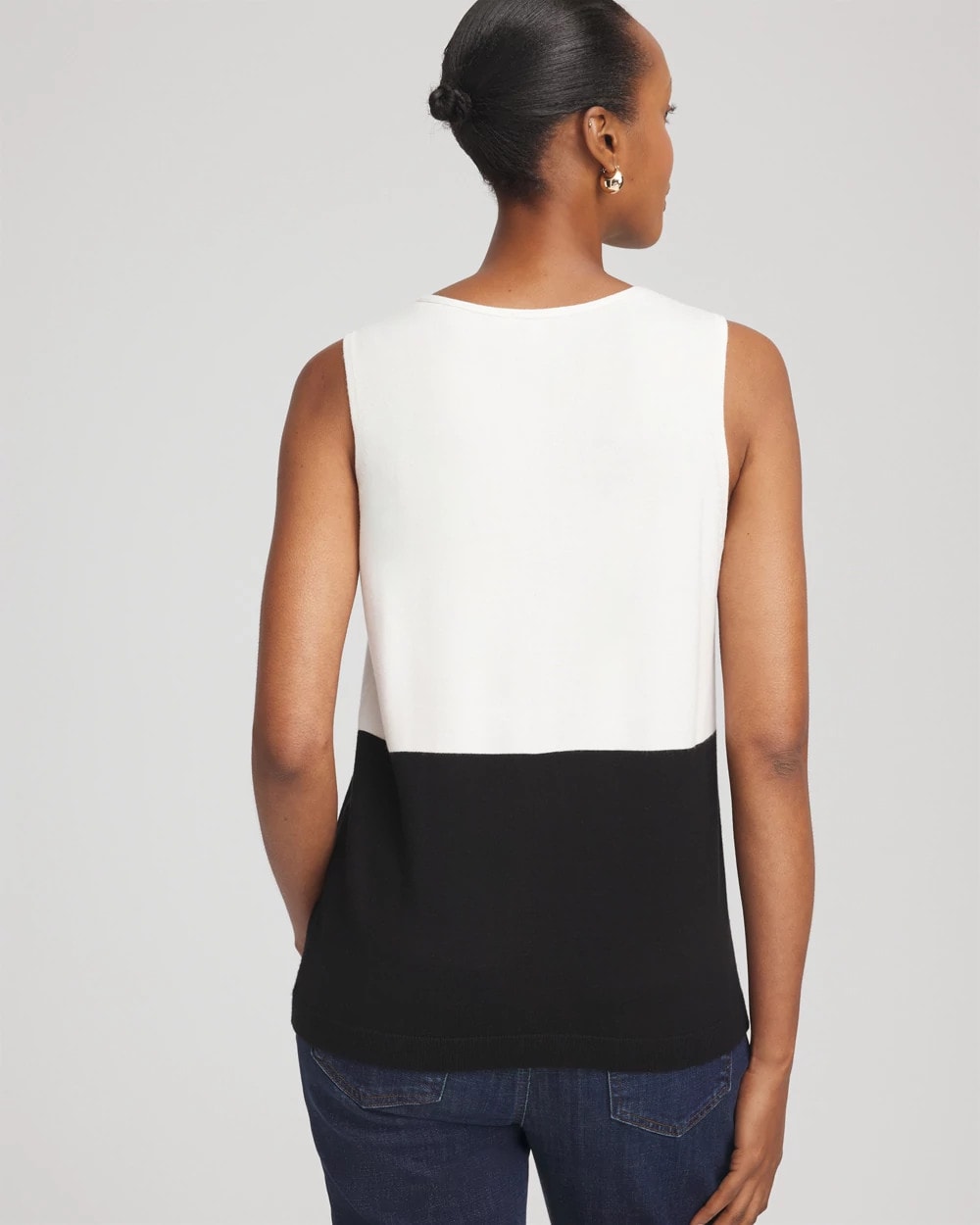 Chico's Colorblock V-neck Sweater Tank
