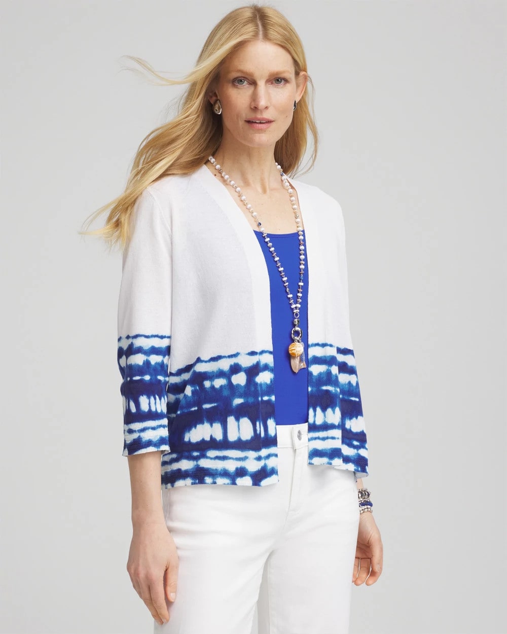 Chico's Tie-Dye Summer Romance Short Cardigan