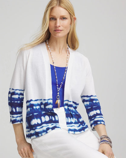 Chico's Tie-Dye Summer Romance Short Cardigan