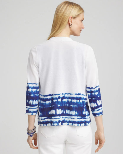 Chico's Tie-Dye Summer Romance Short Cardigan