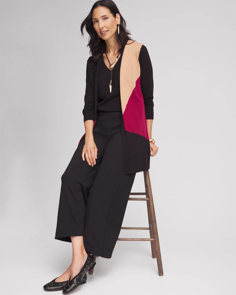 Chico's Colorblock Cardigan