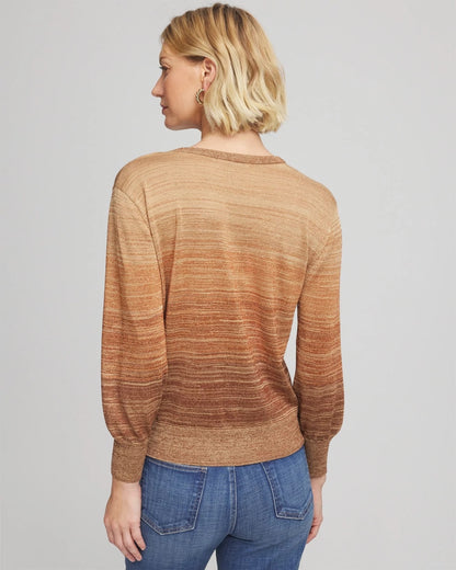 Chico's Ombre Metallic Pullover Sweater