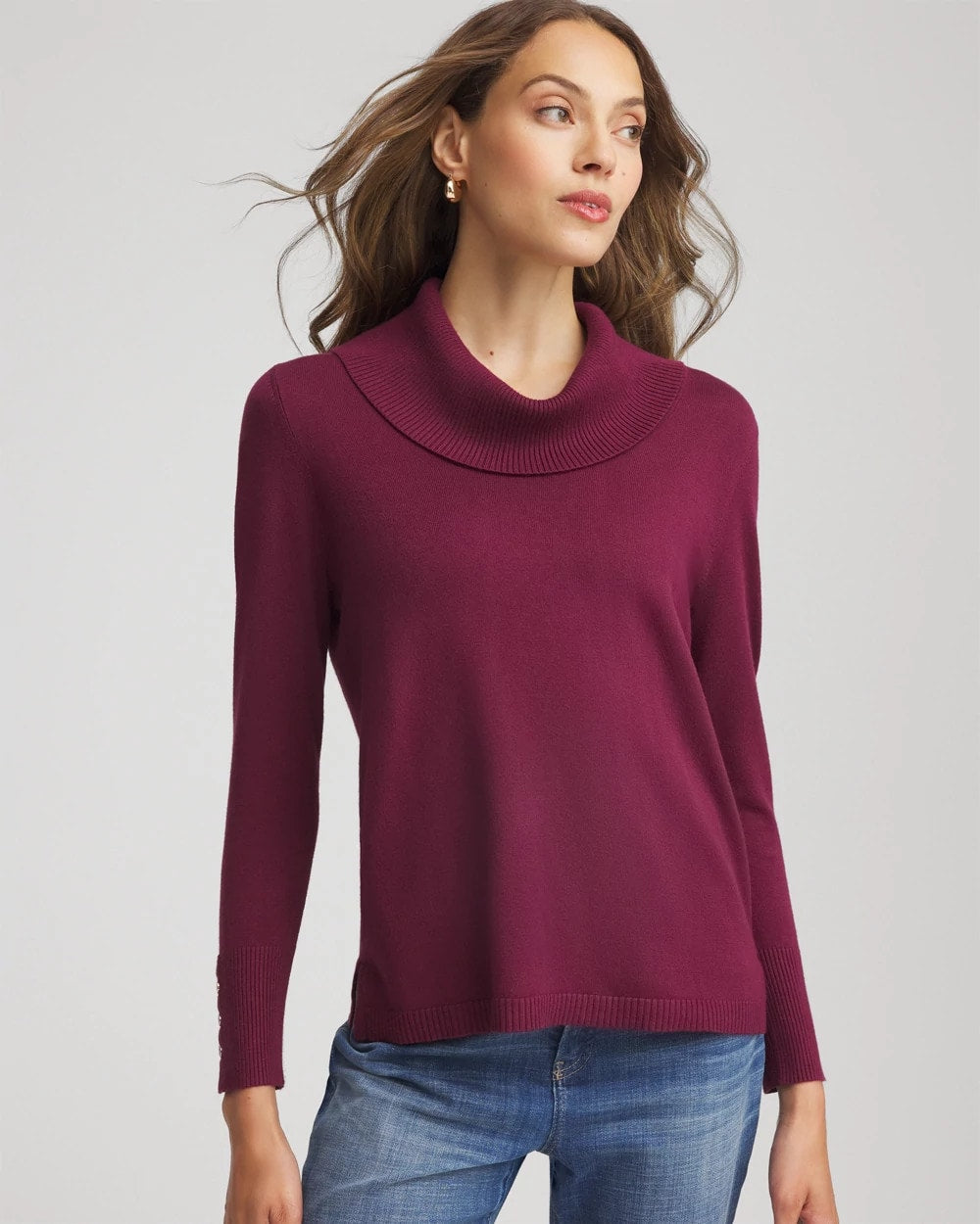 Chico's Cowlneck Long-Sleeved Sweater