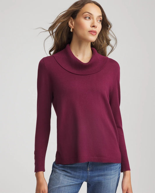 Chico's Cowlneck Long-Sleeved Sweater