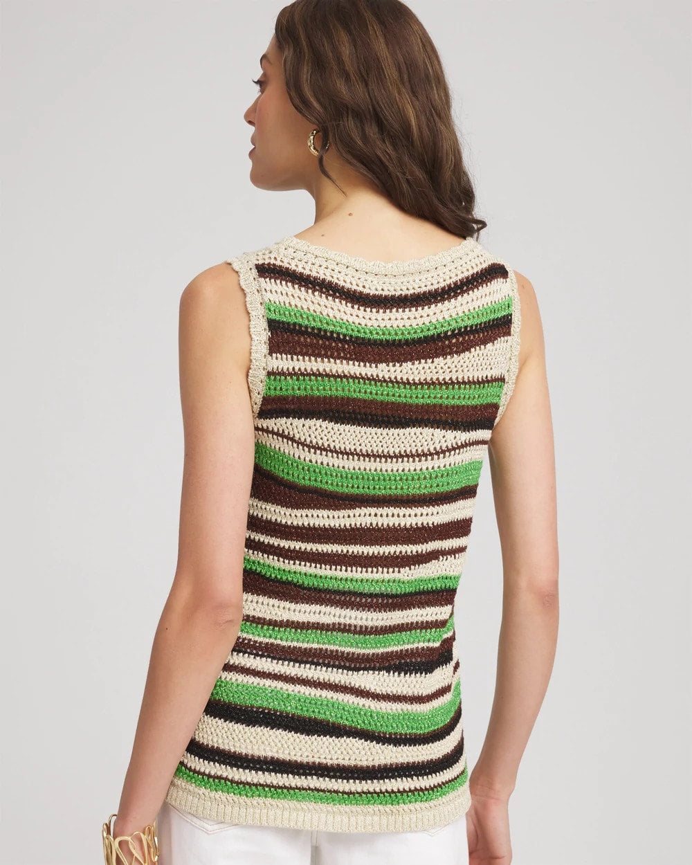 Chico's Contemporary Striped Sweater Tank
