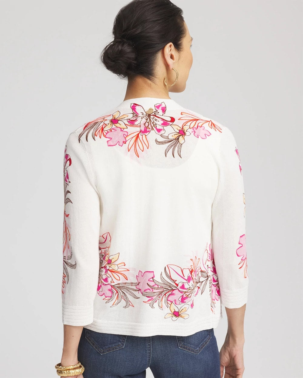 Chico's Summer Romance Floral Cardigan