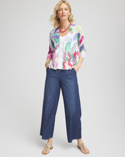 Chico's Summer Romance Watercolor Cardigan