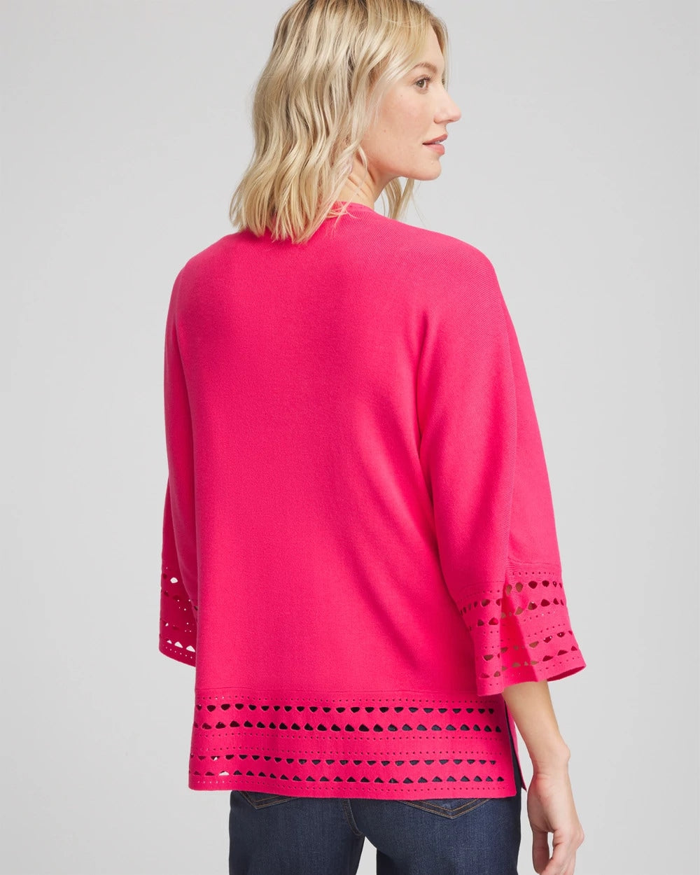 Chico's Cutout Open-Front Cardigan