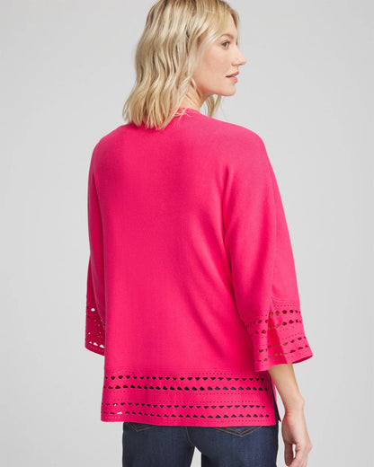 Chico's Cutout Open-Front Cardigan