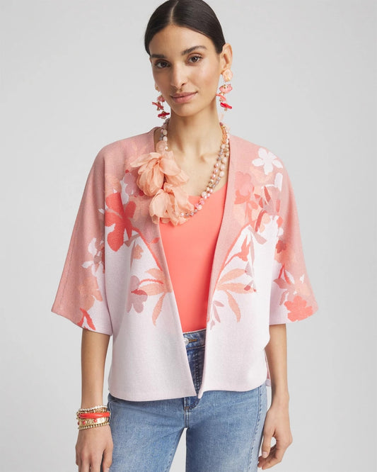 Chico's Jacquard Kimono-Style Cardigan