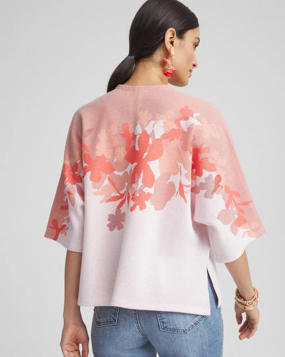 Chico's Jacquard Kimono-Style Cardigan