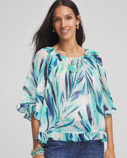Chico's Georgette Batwing Blouse