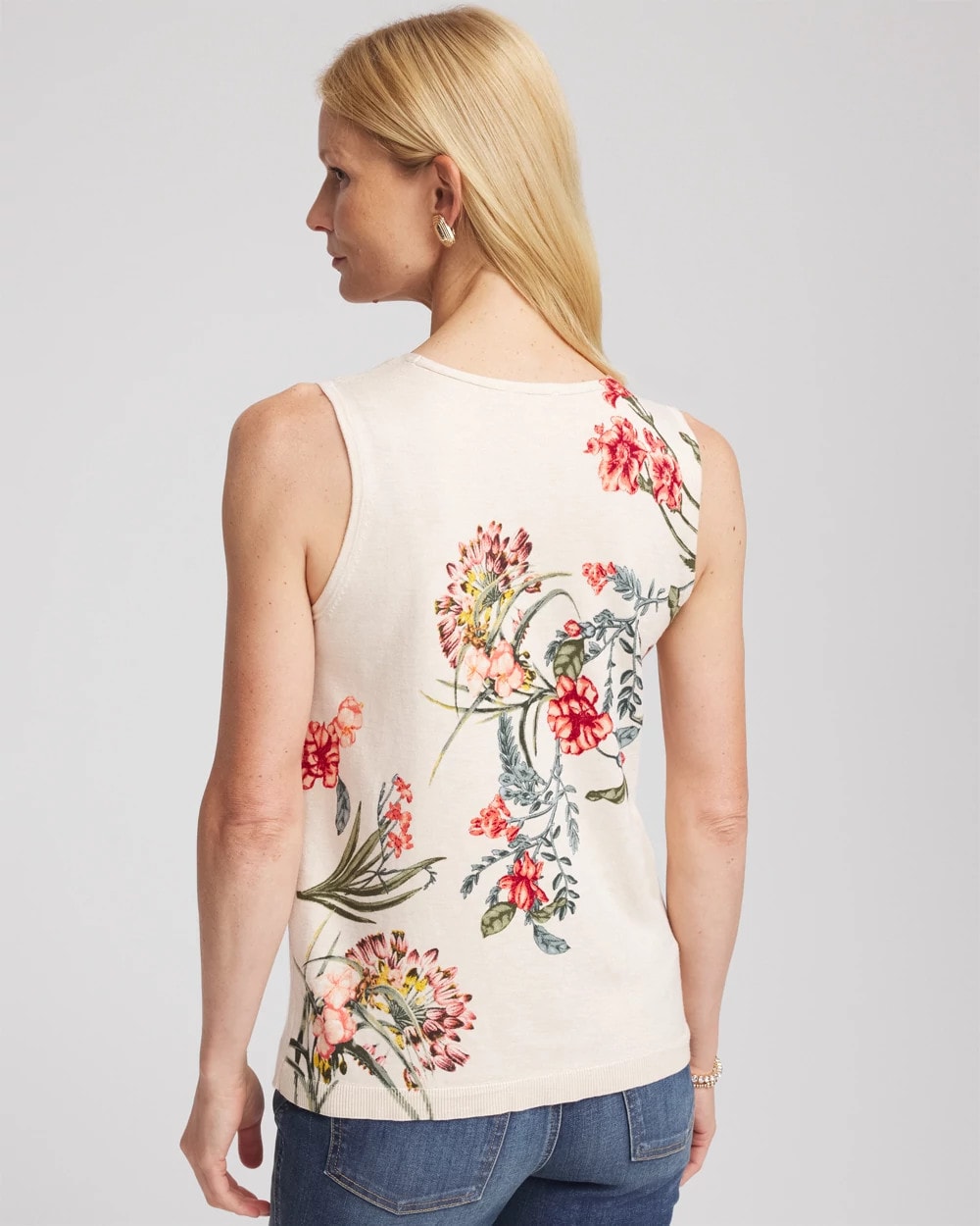 Chico's Ella Printed Sweater Tank