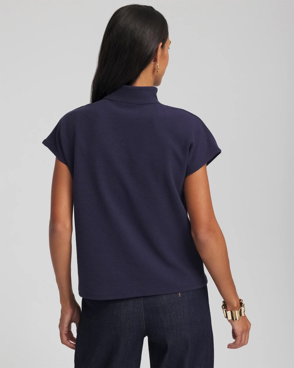 Chico's Ottoman Cap Sleeve Tee