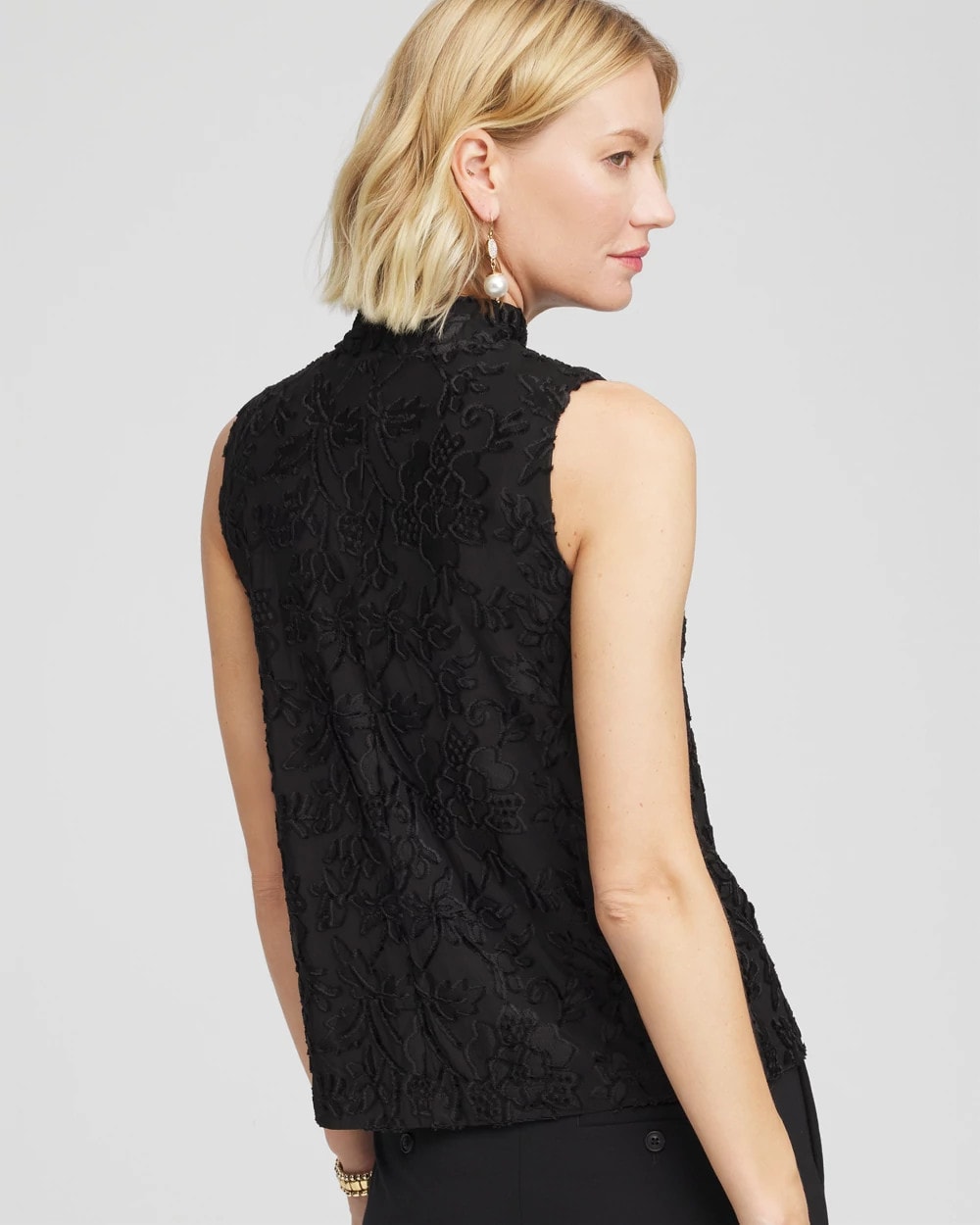 Chico's Burnout Mockneck Tank