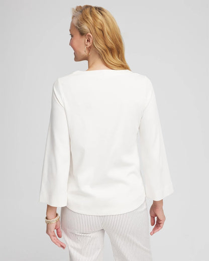 Chico's Soutache Stitch Top