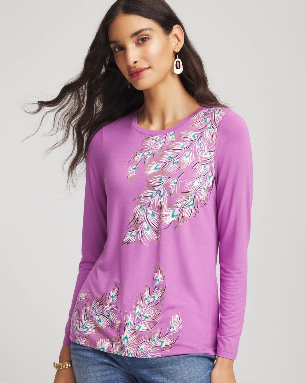 Chico's Foiled Touch of Cool™ Layering Tee