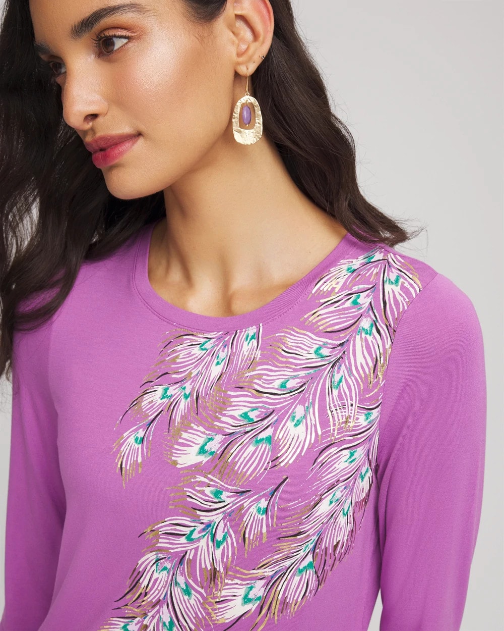 Chico's Foiled Touch of Cool™ Layering Tee