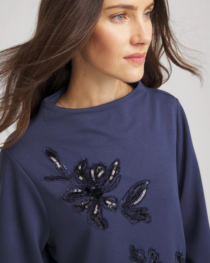 Chico's Embellished Structured Top