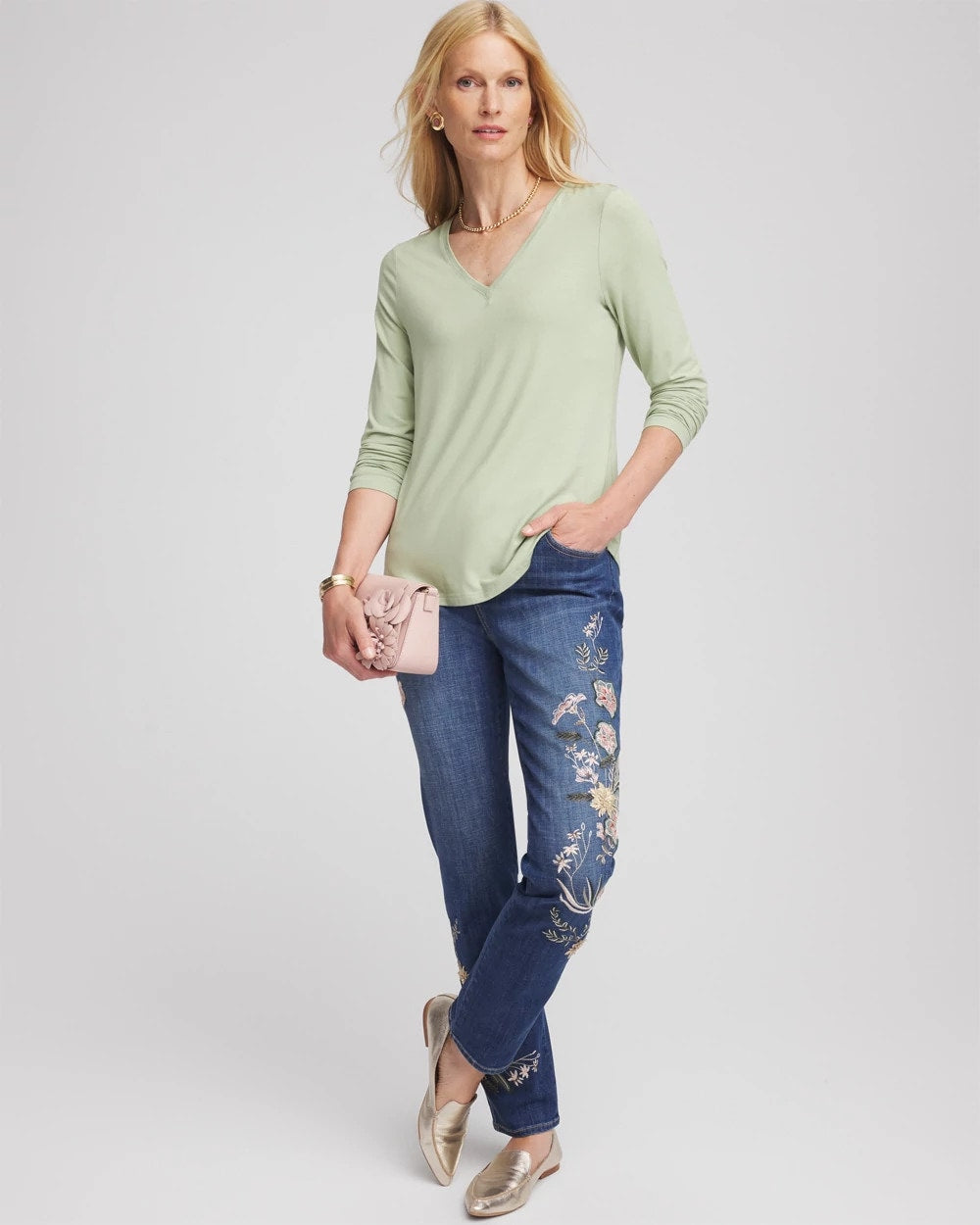 Chico's Touch of Cool™ V-Neck Layering Tee