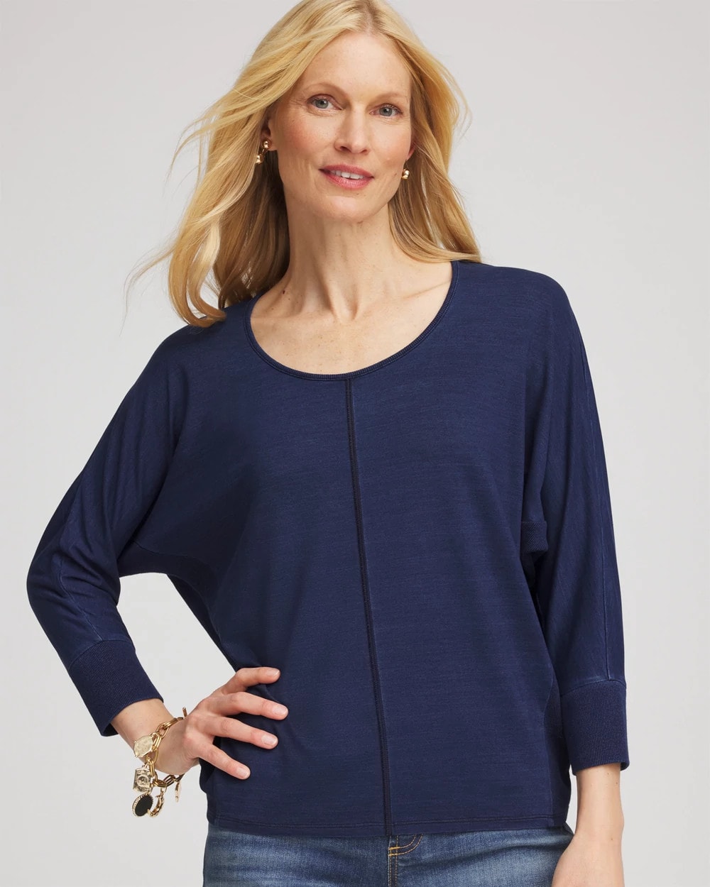 Chico's Dolman Denim Tee