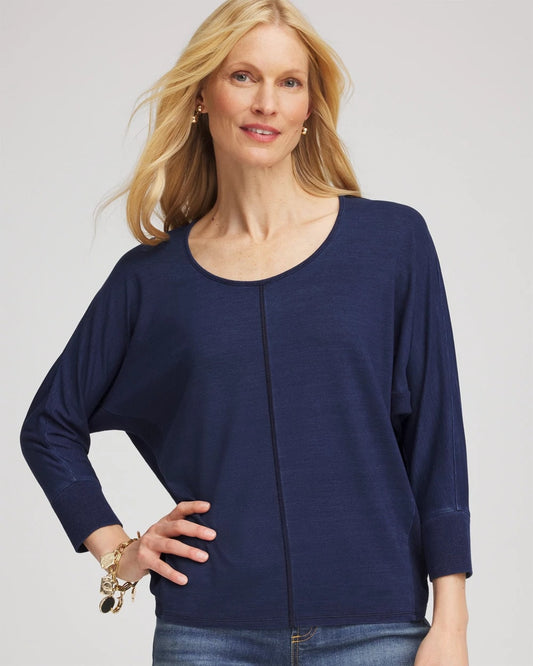 Chico's Dolman Denim Tee
