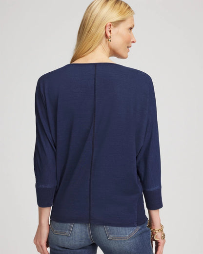 Chico's Dolman Denim Tee