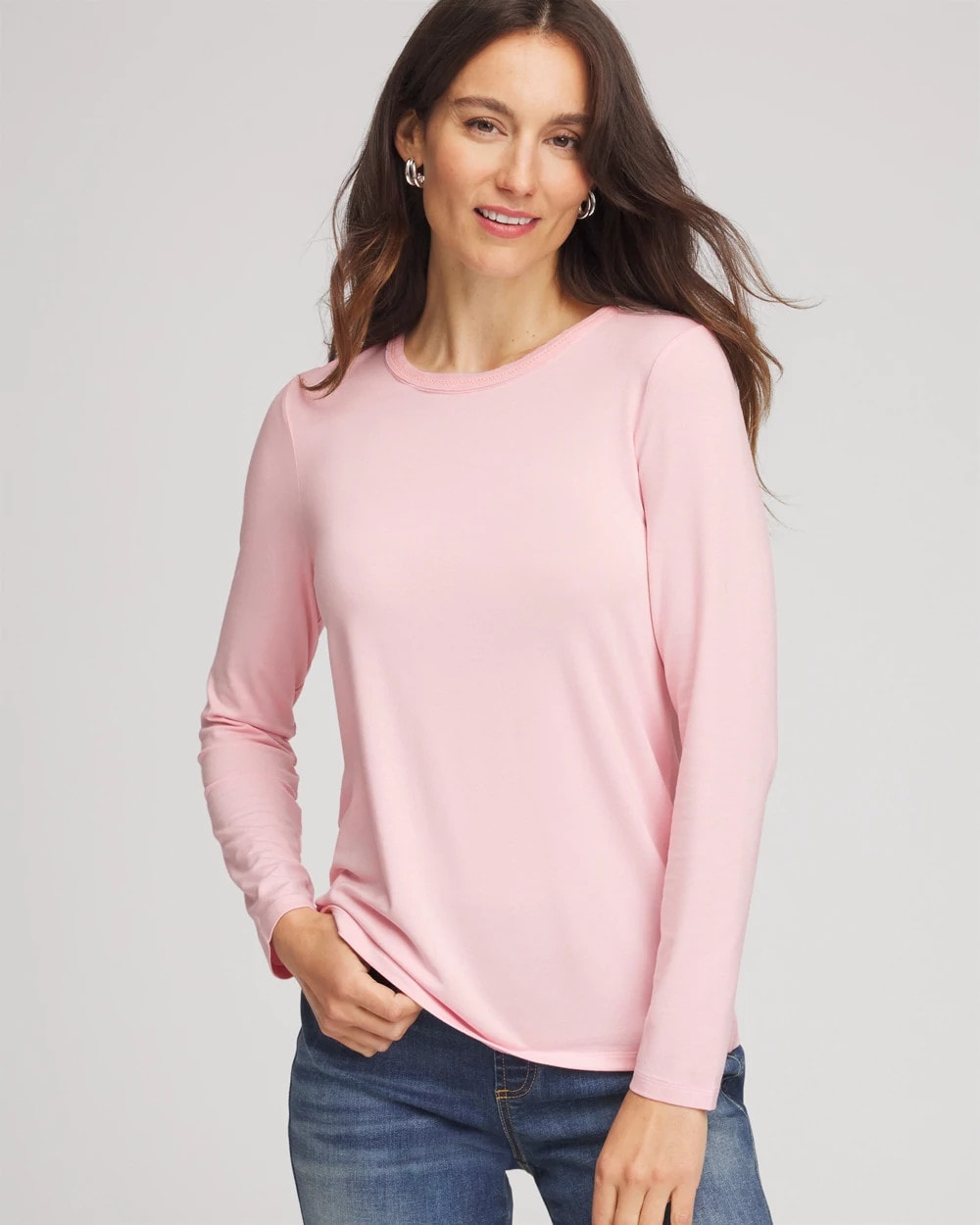 Chico's Mesh-Trim Touch of Cool™ Layering Tee