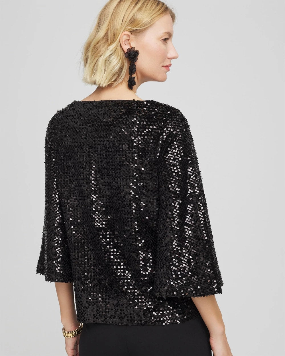 Chico's Sparkling Sequin Party Tee