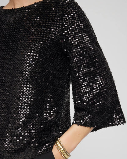 Chico's Sparkling Sequin Party Tee