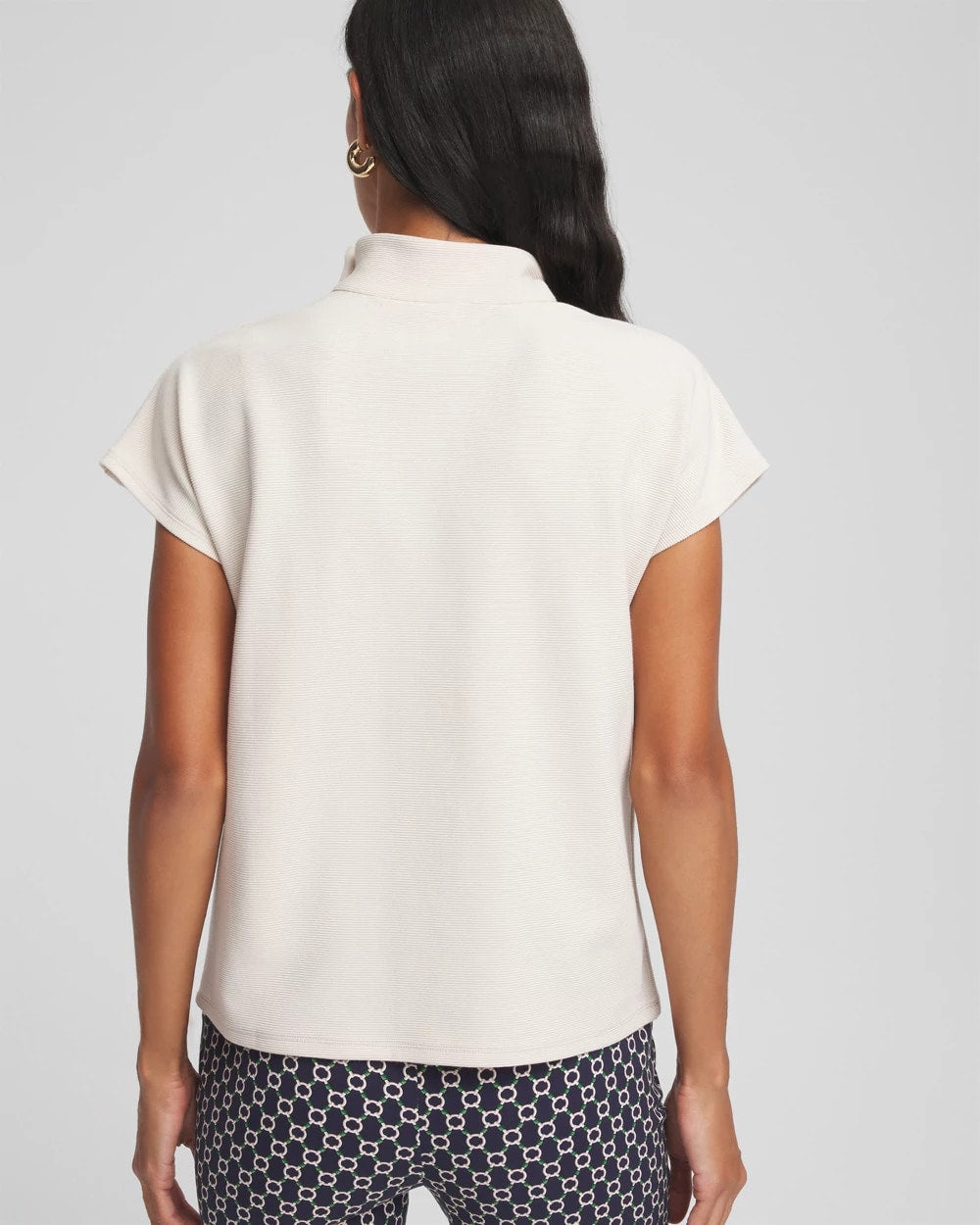 Chico's Ottoman Cap Sleeve Tee