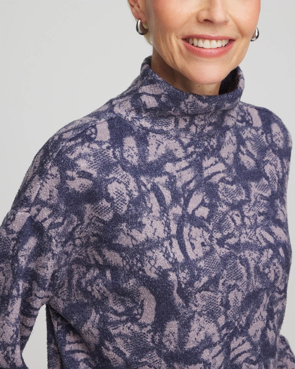 Chico's Animal Cozy Turtleneck