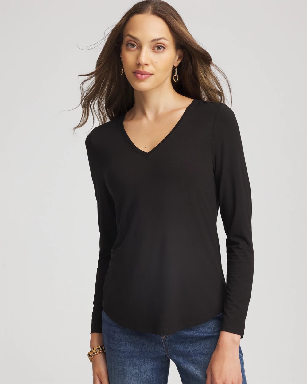 Chico's Touch of Cool™ V-Neck Layering Tee