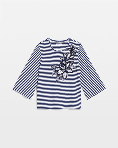 Chico's Floral Embroidered Tee