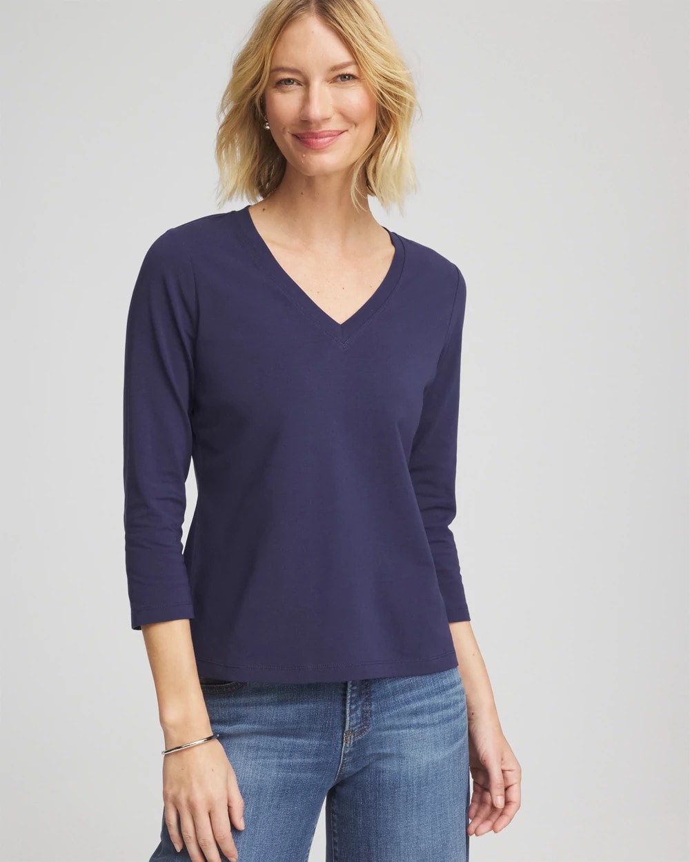 Chico's 3/4 Sleeve Perfect Tee