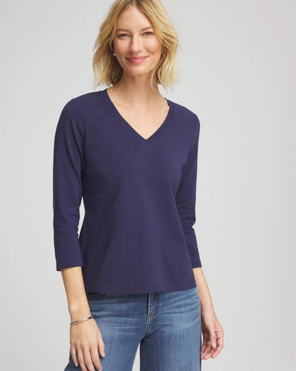 Chico's 3/4 Sleeve Perfect Tee